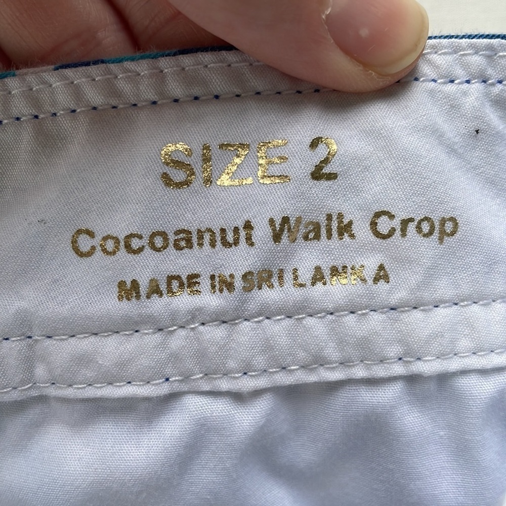 Lilly Pulitzer Cocoanut Walk Crop Pants Size 2 - Picture 8 of 10